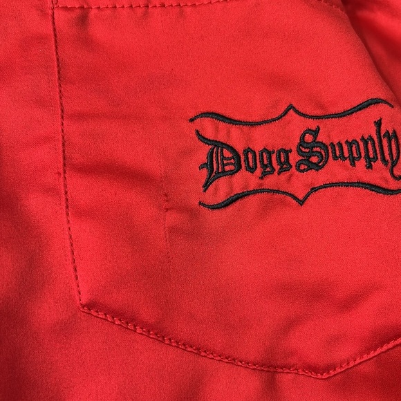 Dogg Supply Poly Red‎ Satin Men's Notched Collar Sleep Set size 3X - Picture 9 of 10